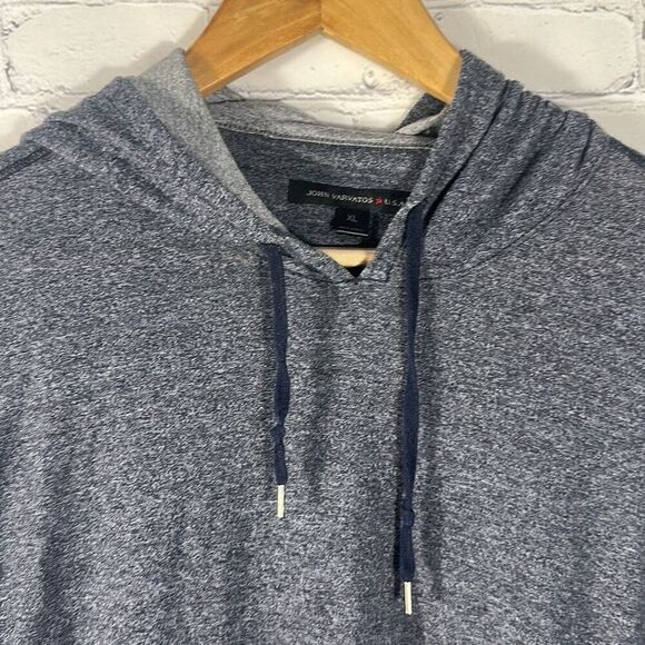 John Varvatos USA Heather  Gray  Long Sleeve Tshirt Hoodie size XL - Picture 3 of 6